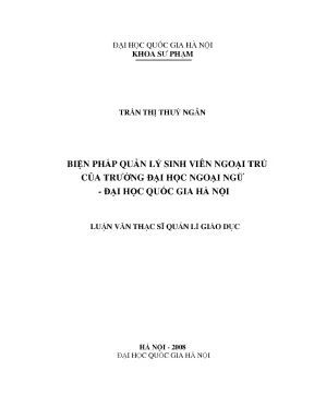 Biện Pháp Quản Lý Sinh Viên Ngoại Trú Tại Trường Đại Học