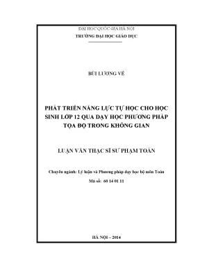 Phát Triển Năng Lực Tự Học Cho Học Sinh Lớp 12 Qua