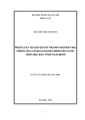 Giải Quyết Tranh Chấp Đất Đai Qua Cơ Quan Hành Chính Tại