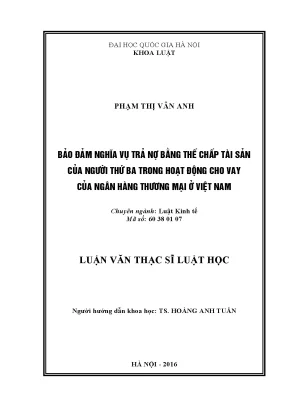 Bảo Đảm Nghĩa Vụ Trả Nợ Bằng Thế Chấp Tài Sản Của Người