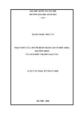 Nhận Thức Của Người Bệnh Trầm Cảm Về Triệu Chứng, Nguyên