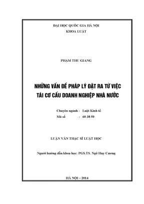 Tái Cơ Cấu Doanh Nghiệp Nhà Nước: Những Vấn Đề Pháp Lý