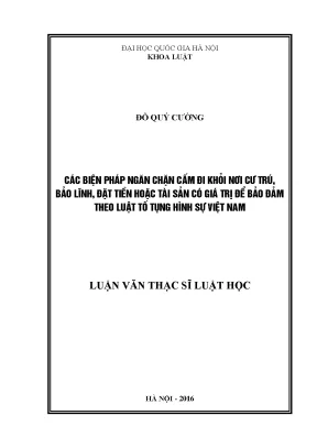 Biện Pháp Ngăn Chặn Cấm Đi Khỏi Nơi Cư Trú Theo Luật Tố