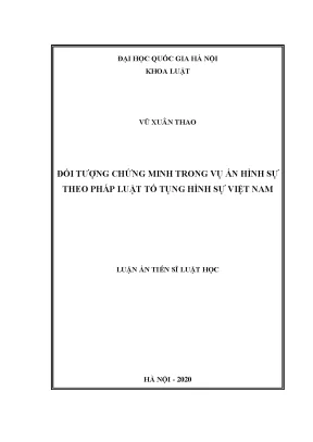 Đối tượng chứng minh trong vụ án hình sự theo pháp luật