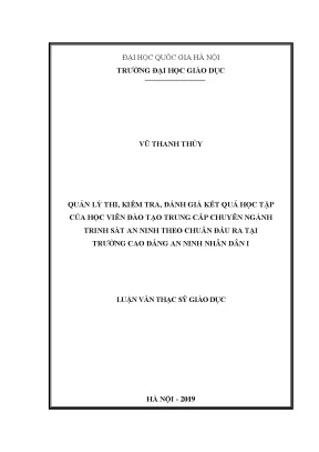 Quản Lý Thi Kiểm Tra Đánh Giá Kết Quả Học Tập Trung Cấp