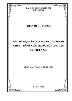 Bảo Đảm Quyền Con Người Của Người Chưa Thành Niên Trong