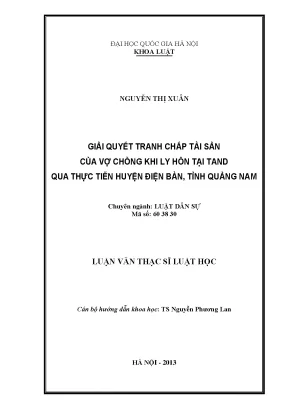 Giải Quyết Tranh Chấp Tài Sản Vợ Chồng Khi Ly Hôn Tại
