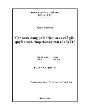 Cơ Chế Giải Quyết Tranh Chấp Thương Mại của WTO tại Các