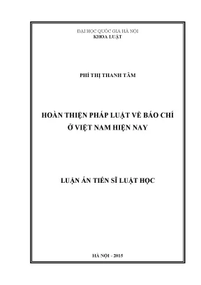 Hoàn thiện pháp luật về báo chí tại Việt Nam: Thực trạng