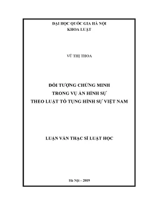 Đối Tượng Chứng Minh Trong Vụ Án Hình Sự Theo Luật Tố