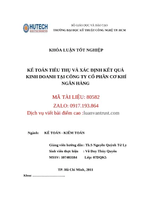 Kế Toán Tiêu Thụ và Kết Quả Kinh Doanh tại Công Ty Cổ