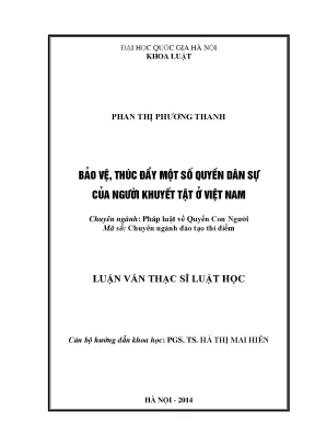 Thúc Đẩy Quyền Dân Sự Cho Người Khuyết Tật Tại Việt Nam