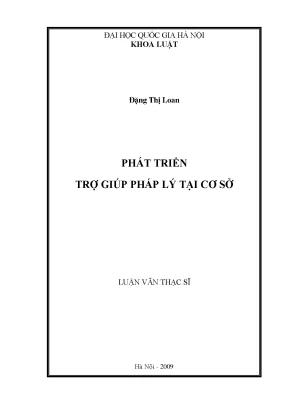 Phát Triển Trợ Giúp Pháp Lý Tại Cơ Sở: Giải Pháp và Thực