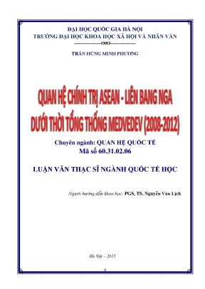 Quan hệ chính trị ASEAN - Liên bang Nga dưới thời Tổng