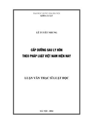 Cấp Dưỡng Sau Ly Hôn Theo Pháp Luật Việt Nam: Thực Trạng