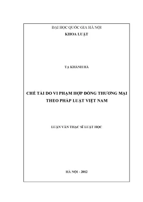 Chế Tài Vi Phạm Hợp Đồng Thương Mại Theo Pháp Luật Việt Nam