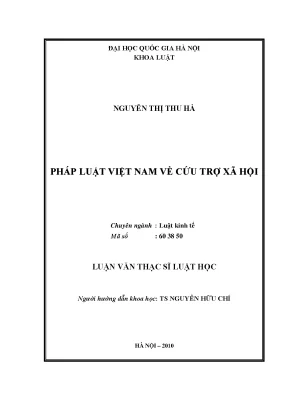 Nghiên Cứu Pháp Luật Cứu Trợ Xã Hội Tại Việt Nam