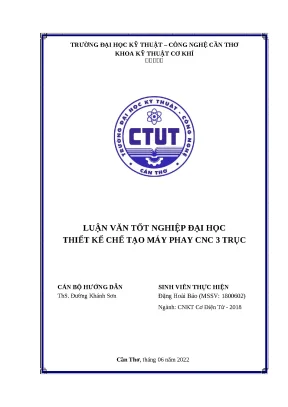 Thiết Kế và Chế Tạo Máy Phay CNC 3 Trục Hiện Đại