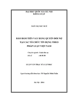 Bảo Đảm Tiền Vay Bằng Quyền Đòi Nợ Tại Tổ Chức Tín Dụng