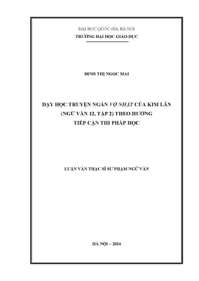 Dạy Học Truyện Ngắn Vợ Nhặt Của Kim Lân Theo Hướng Tiếp