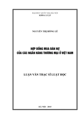 Hợp đồng mua bán nợ của ngân hàng thương mại tại Việt