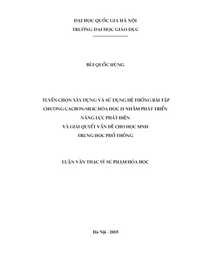 Phát Triển Năng Lực Giải Quyết Vấn Đề Qua Hệ Thống Bài