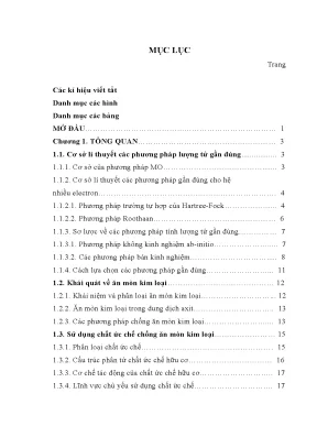 Nghiên cứu mối tương quan giữa cấu trúc phân tử và khả