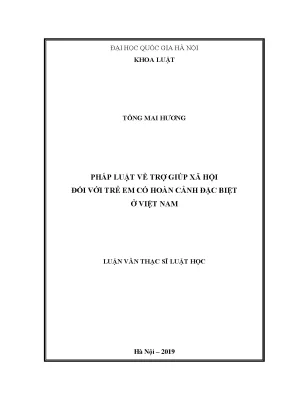 Pháp luật về trợ giúp xã hội cho trẻ em đặc biệt ở Việt Nam