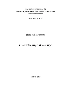 Phong Cách Thơ Anh Thơ: Nét Đẹp Nghệ Thuật Trong Văn Học