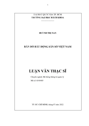 Bản Đồ Bất Động Sản Số Tại Việt Nam