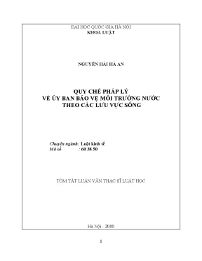 Quy chế pháp lý về Ủy ban Bảo vệ Môi trường Nước theo