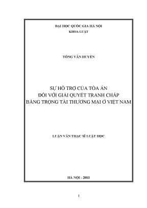 Hỗ Trợ Của Tòa Án Trong Giải Quyết Tranh Chấp Trọng Tài