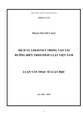 Nghiên cứu dịch vụ logistics trong vận tải đường biển