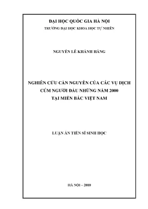 Nghiên cứu căn nguyên dịch cúm người tại miền Bắc Việt