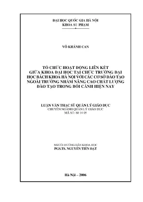 Nâng cao chất lượng đào tạo qua liên kết giữa Khoa Đại