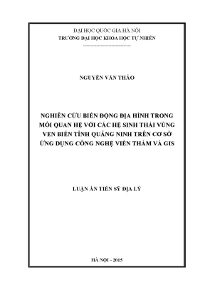 Nghiên cứu biến động địa hình và hệ sinh thái ven biển