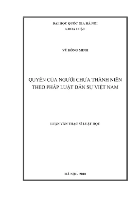 Quyền của người chưa thành niên theo pháp luật dân sự