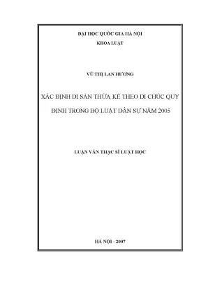 Xác định di sản thừa kế theo di chúc theo Bộ luật Dân sự