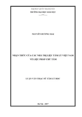 Nhận Thức Về Liệu Pháp Chú Tâm Của Nhà Trị Liệu Tâm Lý 
