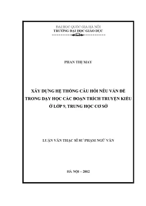 Xây Dựng Hệ Thống Câu Hỏi Nêu Vấn Đề Trong Dạy Học