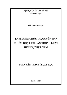 Lạm Dụng Chức Vụ Chiếm Đoạt Tài Sản Trong Luật Hình Sự