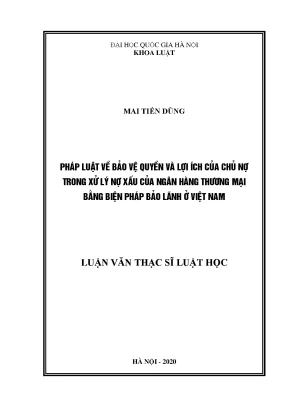 Bảo vệ quyền lợi của chủ nợ trong xử lý nợ xấu ngân hàng