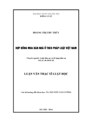 Hợp đồng mua bán nhà ở theo pháp luật Việt Nam: Những
