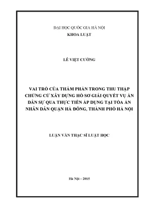 Vai trò của thẩm phán trong thu thập chứng cứ vụ án dân