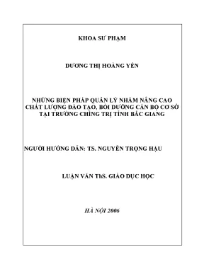 Nâng cao chất lượng đào tạo cán bộ tại Trường Chính trị