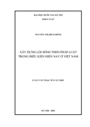 Xây Dựng Lối Sống Theo Pháp Luật Ở Việt Nam Hiện Nay
