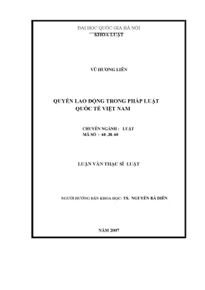 Quyền Lao Động Trong Pháp Luật Quốc Tế và Việt Nam: