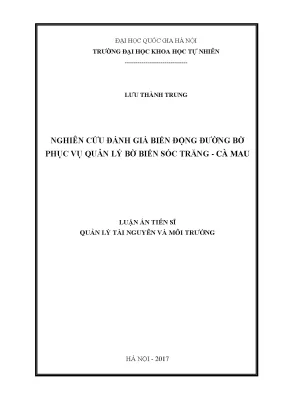 Đánh Giá Biến Động Đường Bờ Biển Sóc Trăng - Cà Mau: