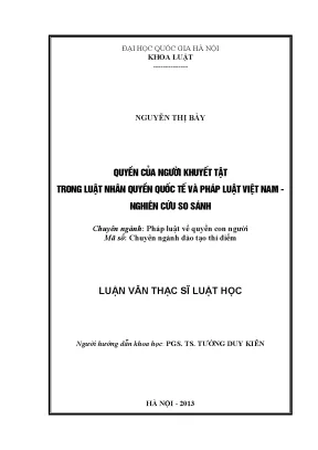 Quyền của người khuyết tật trong luật nhân quyền quốc tế