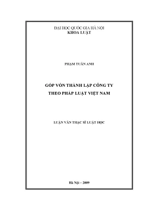 Góp Vốn Thành Lập Công Ty Theo Pháp Luật Việt Nam